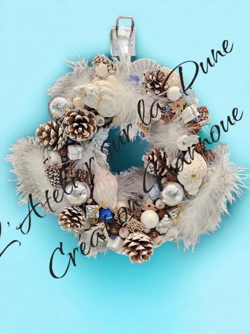 Couronne de Noël & coquillages par Nannoue