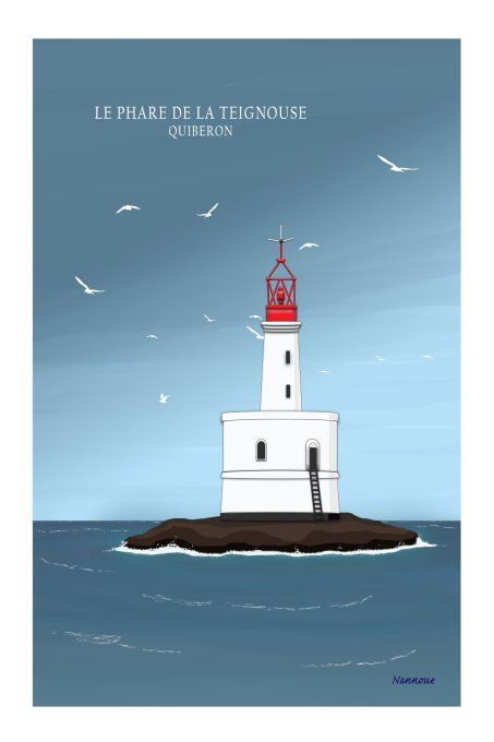 AFFICHE "LE PHARE DE LA TEIGNOUSE - QUIBERON"