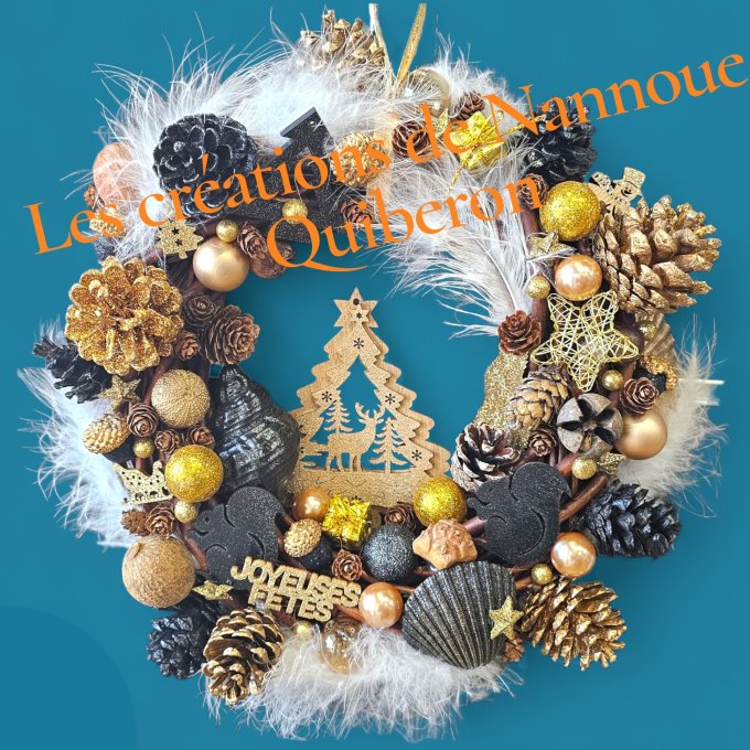 Couronne de coquillages  & Noël à personnaliser