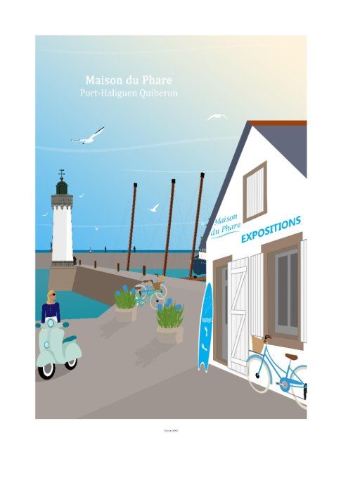 AFFICHE " MAISON DU PHARE - Port Haliguen"