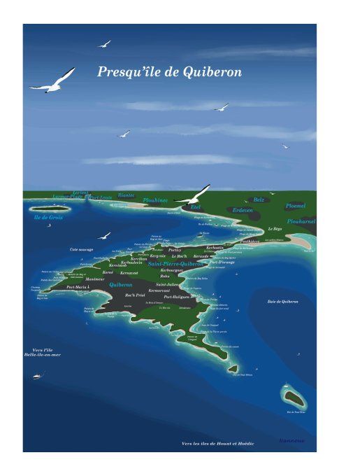AFFICHE "Presqu'ile de Quiberon"  - Copie