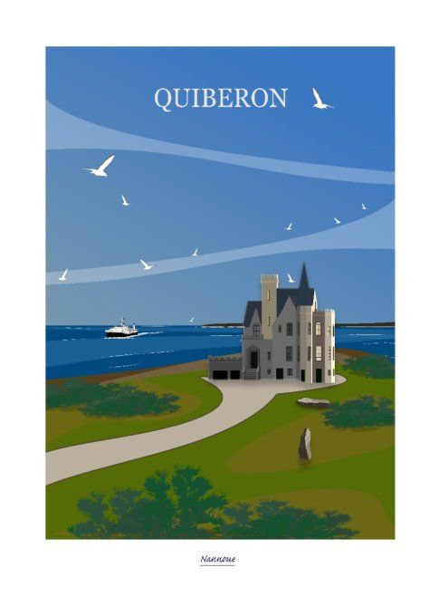 AFFICHE "QUIBERON" Château Turpault