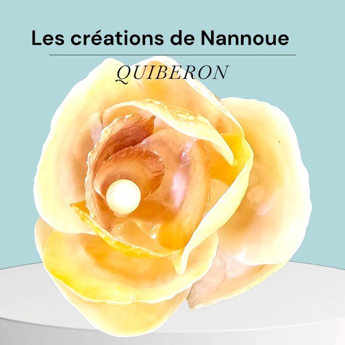 "Rose" en nacre d'anomie Quiberon