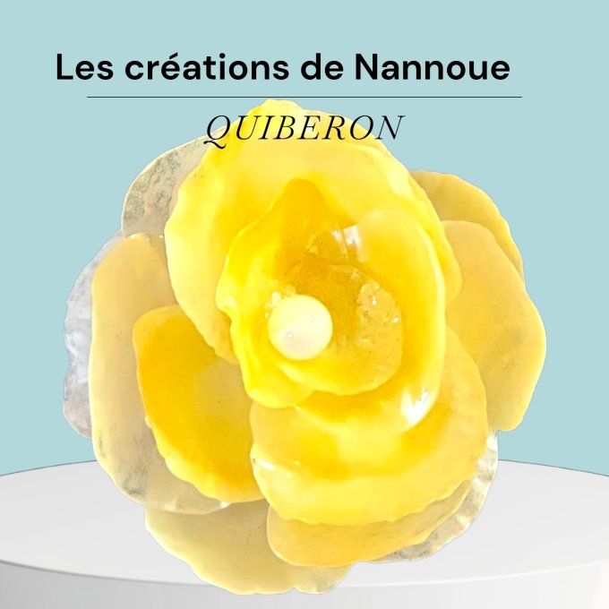 "Rose" en nacre d'anomie Quiberon 
