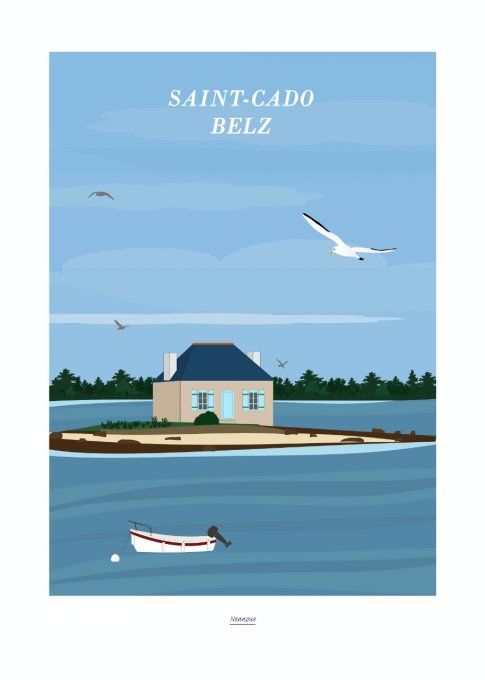 AFFICHE " SAINT-CADO - BELZ" - 