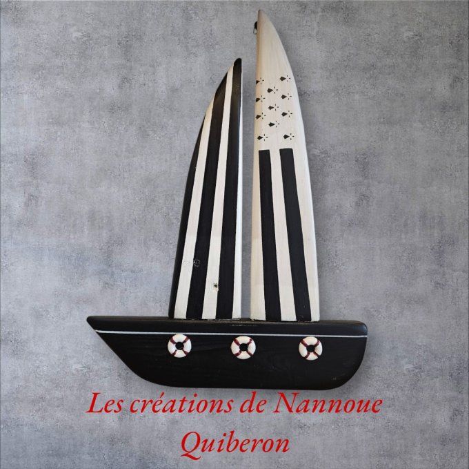 VOILIER DRAPEAU BRETON NANNOUE QUIBERON